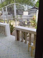 Gated entrance and concrete perimeter fence of a 326 sqm house and lot for sale in Cordova, Cebu.