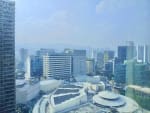 Panoramic city view from Park Point Residences showing nearby high-rise buildings and Cebu Business Park from an upper-floor condominium.