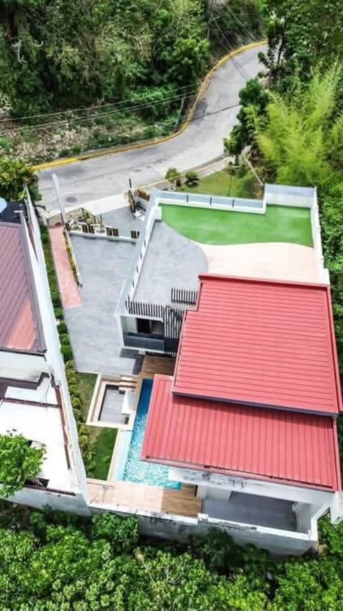 Top view of luxury home facing the road in Vista Grande Cebu City