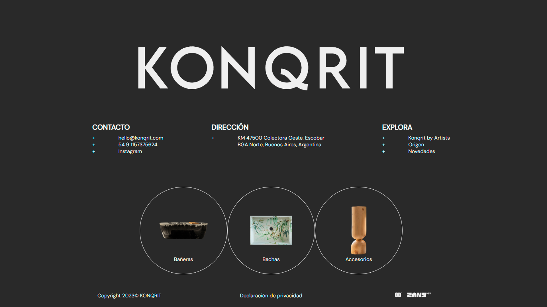 Konqrit: Website