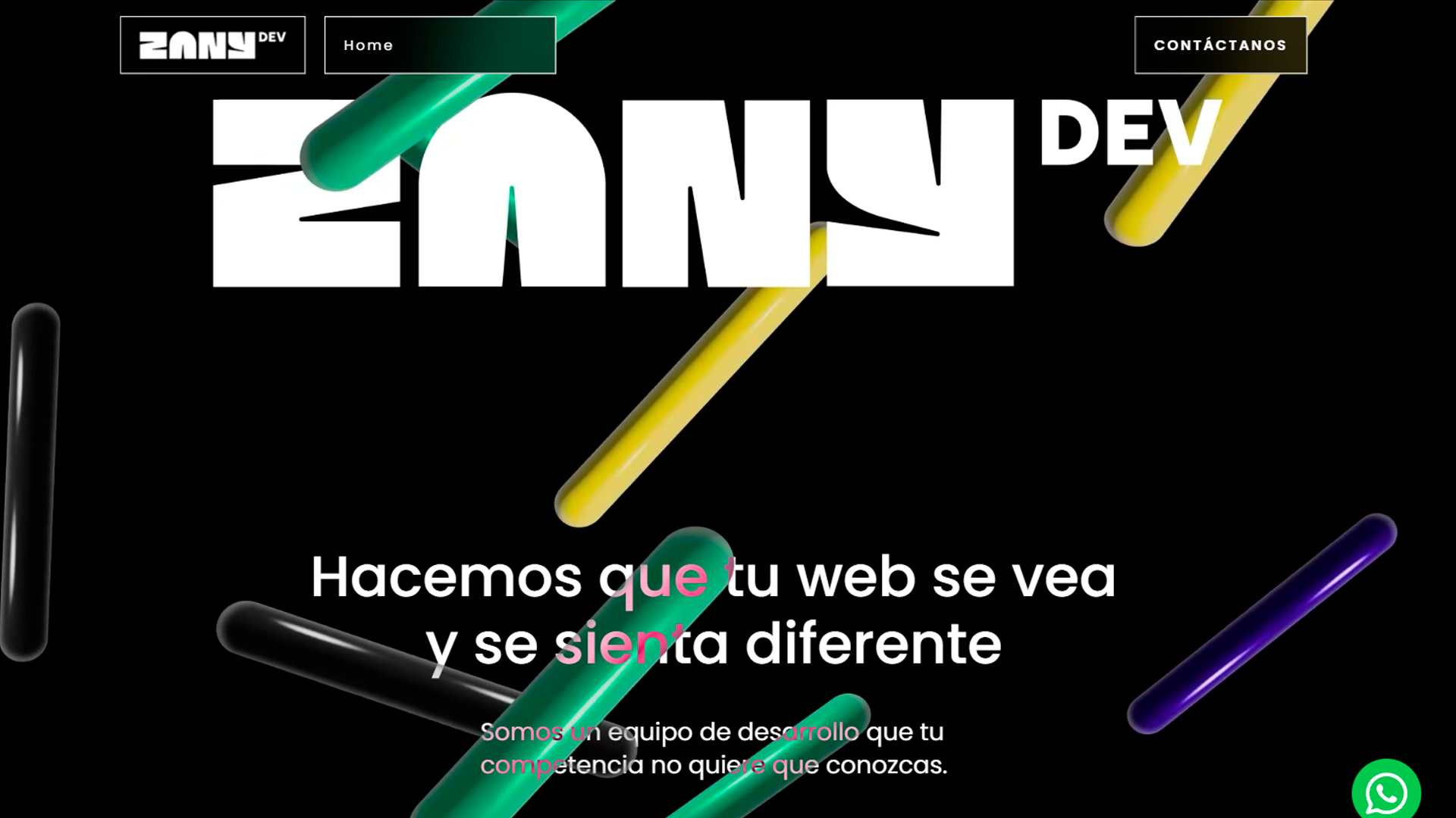 ZanyDev: Landing Page