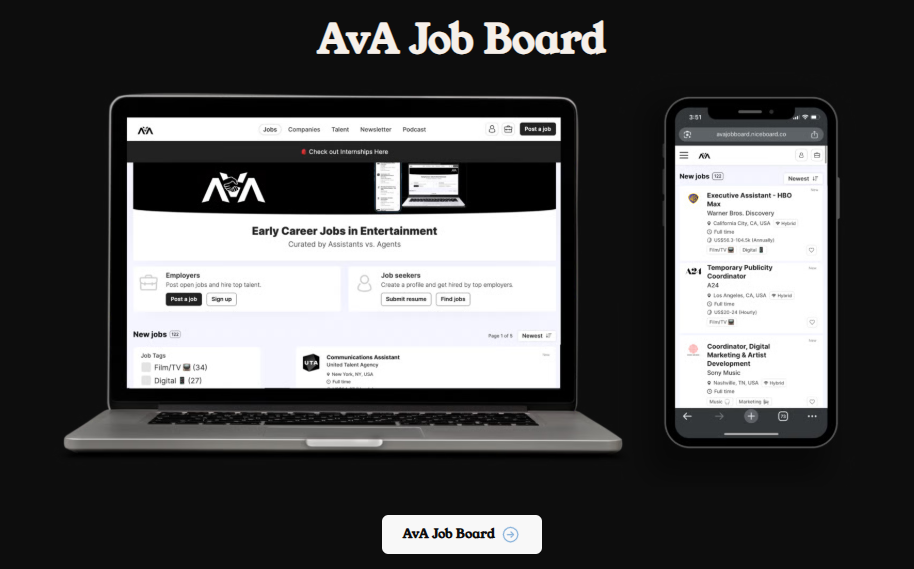 AVA Job Board screenshot