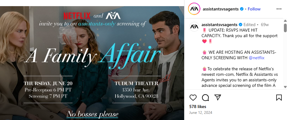 Netflix A Family Affair event with Joey King