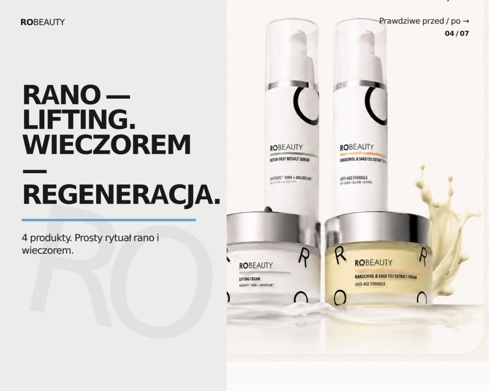 Rano lifting, wieczorem regeneracja — 4 produkty w zestawie