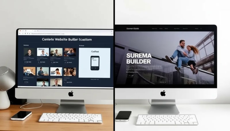 DIY website builder vs professional custom web design comparison