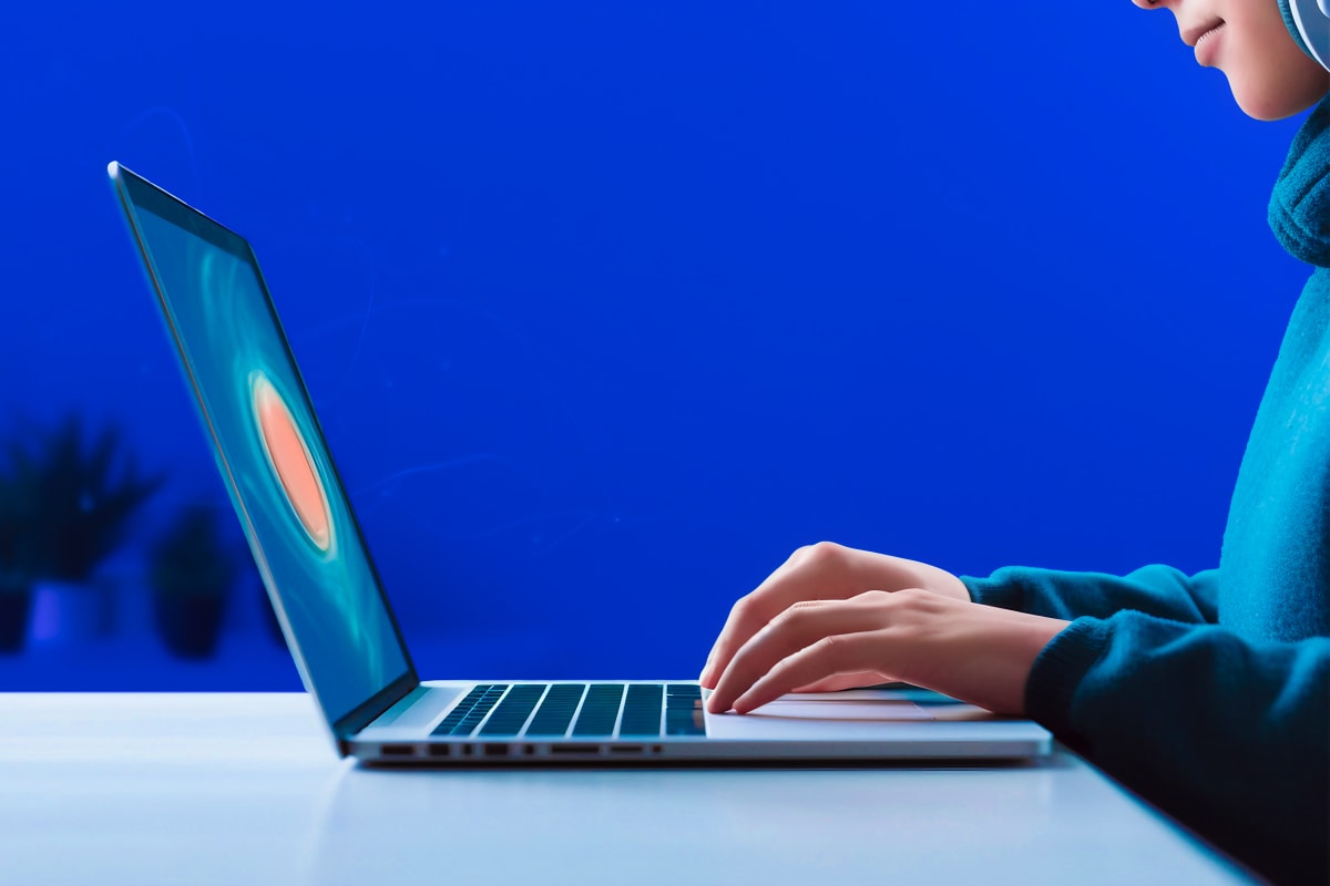 Professional business environment with modern technology