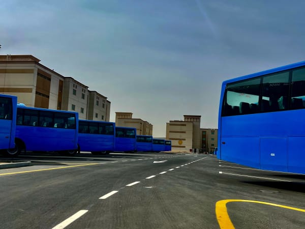 Bus station construction at Dubai Industrial City Labour Village 2 - Image 1