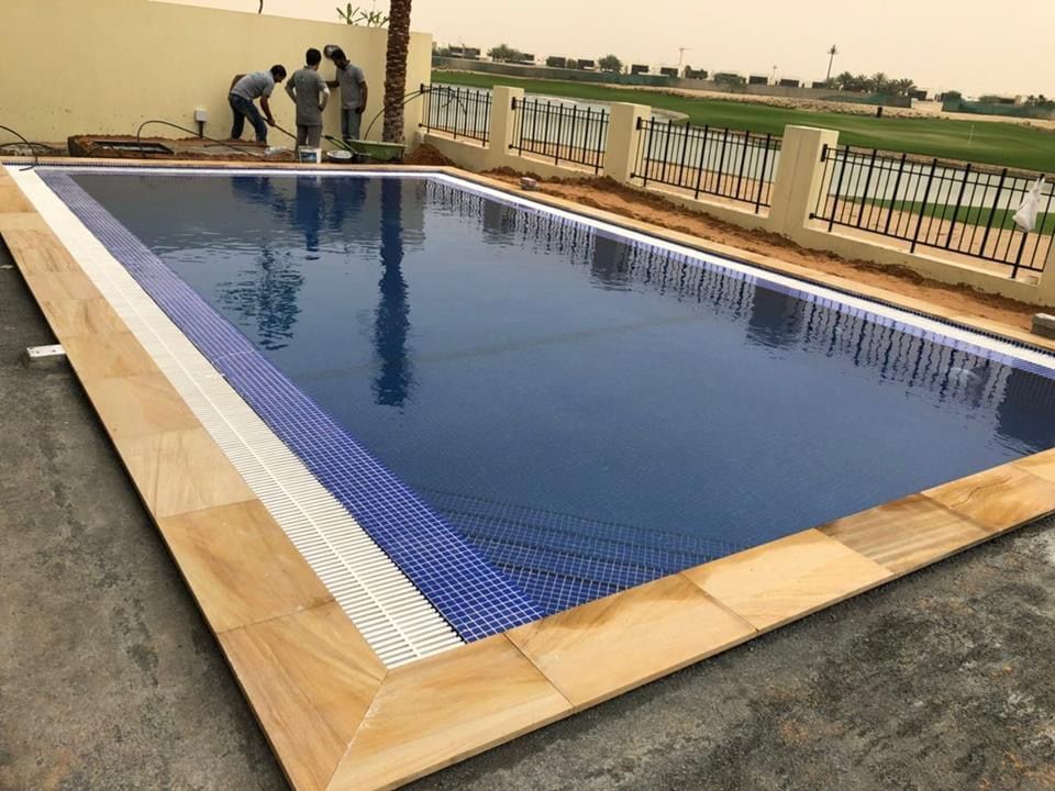 Villa swimming pool and landscape construction project in Damac Hills Dubai - Image 3