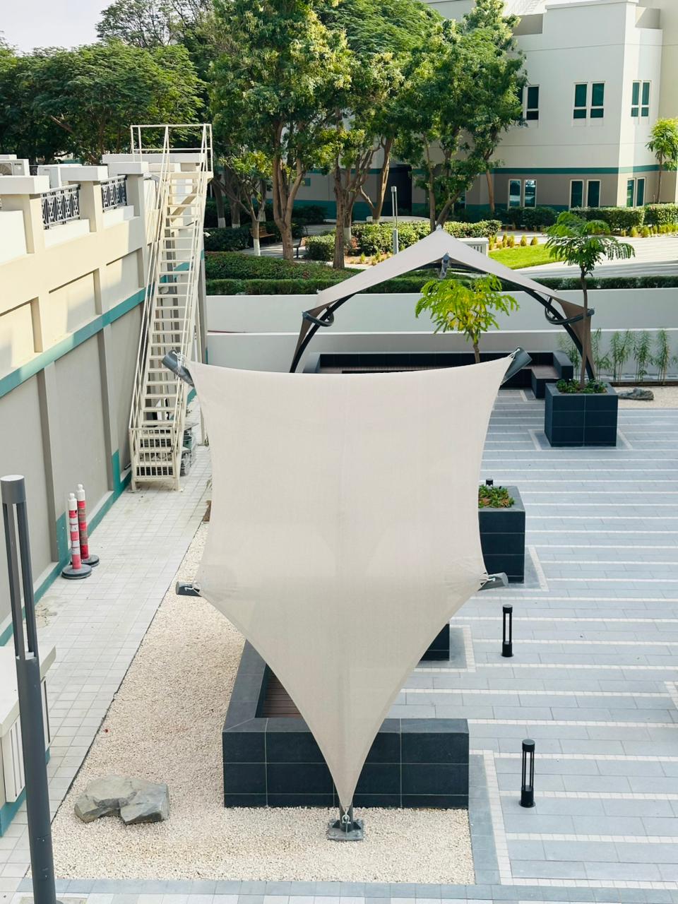 Entrance upgradation with seating and shaded area at Dubai International Academic City - Image 8