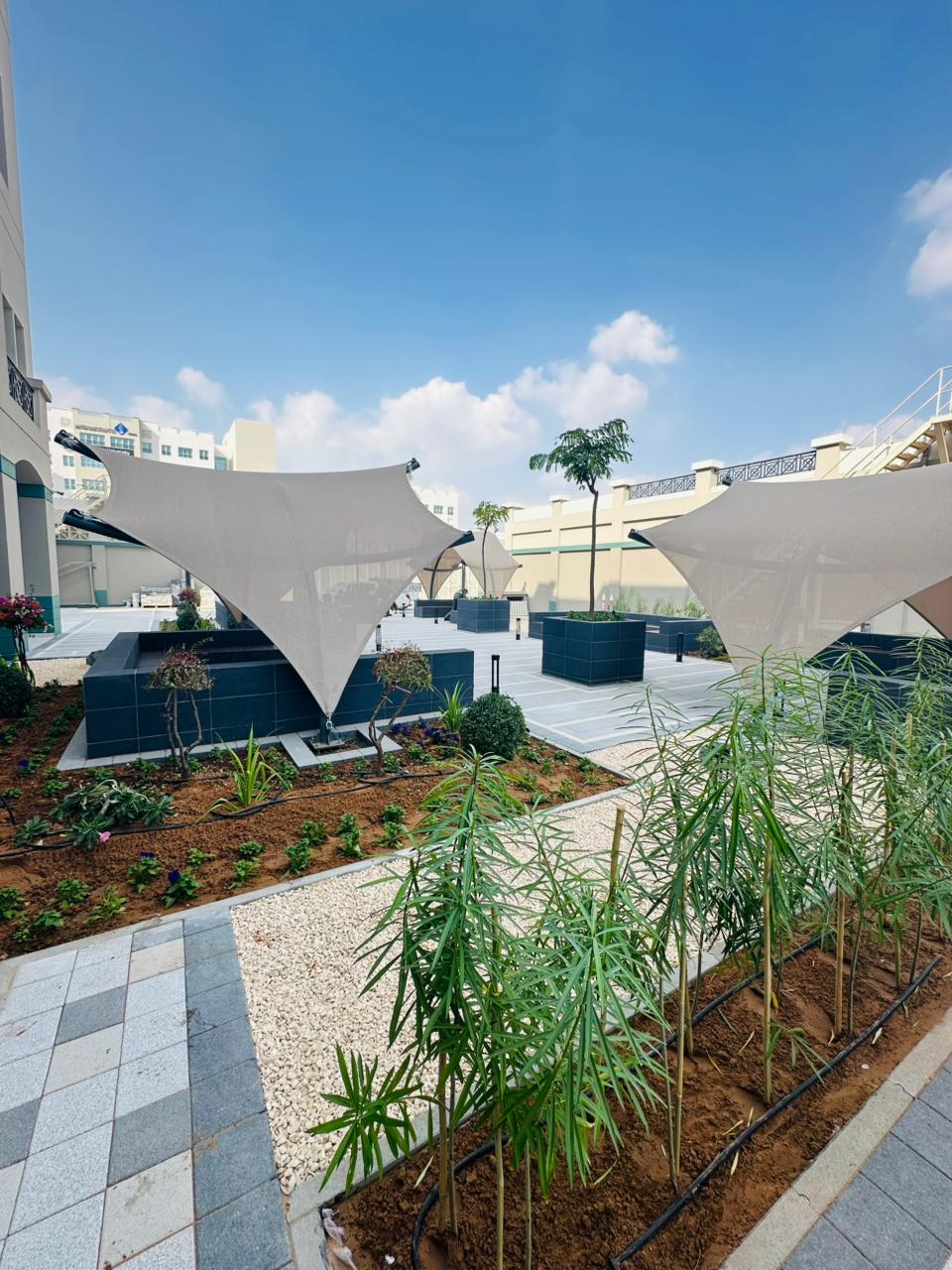 Entrance upgradation with seating and shaded area at Dubai International Academic City - Image 6