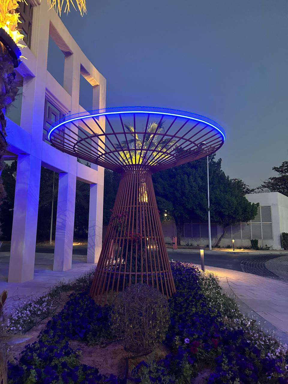 Main entrance landscape upgradation with tree trellis at Dubai Industrial City Head Office - Image 4