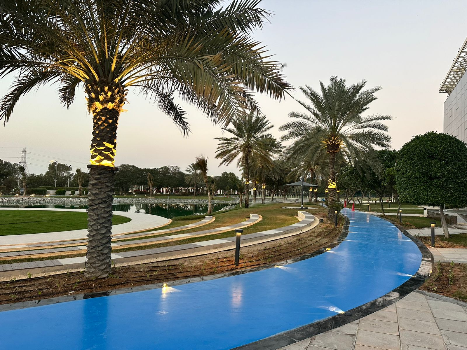 PU jogging track installation at Dubai Industrial City Head Office - Image 6