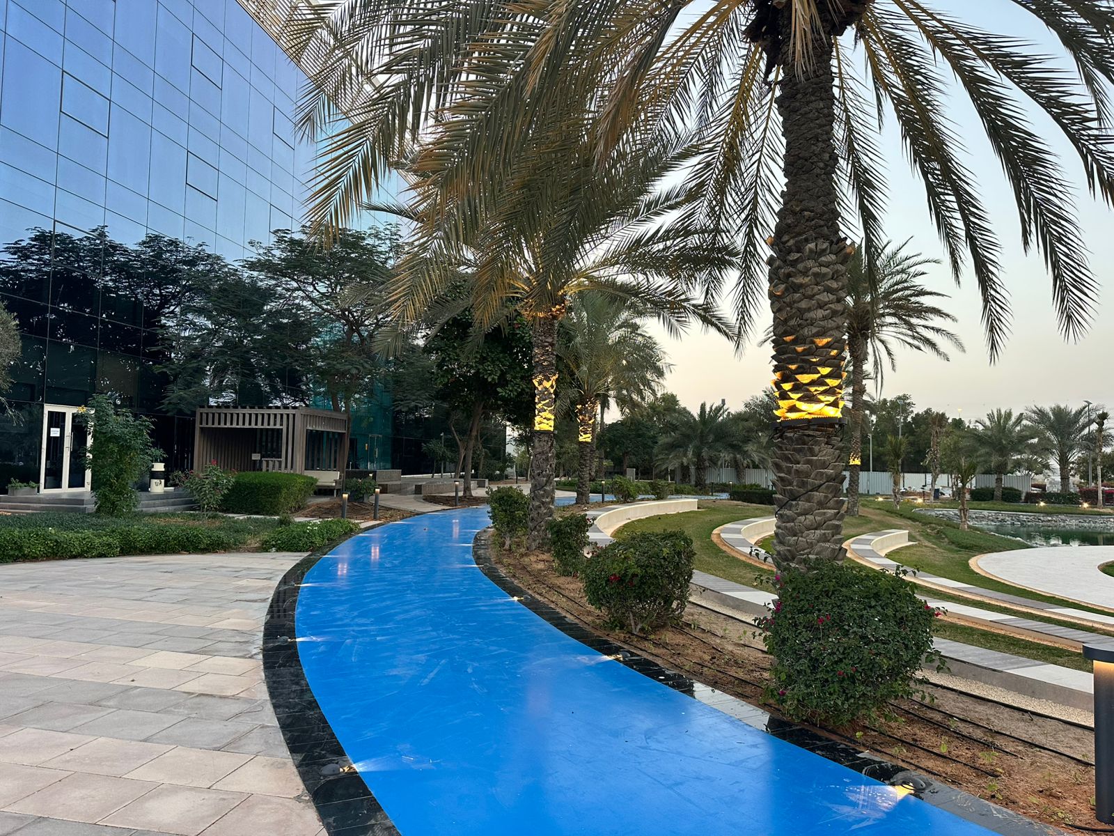 PU jogging track installation at Dubai Industrial City Head Office - Image 7