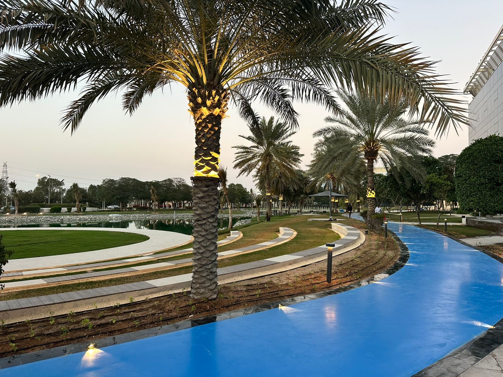 PU jogging track installation at Dubai Industrial City Head Office - Image 4