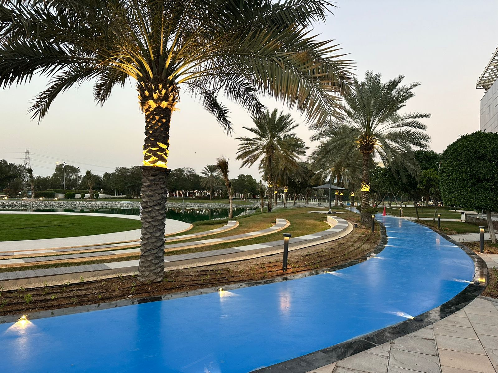 PU jogging track installation at Dubai Industrial City Head Office - Image 3