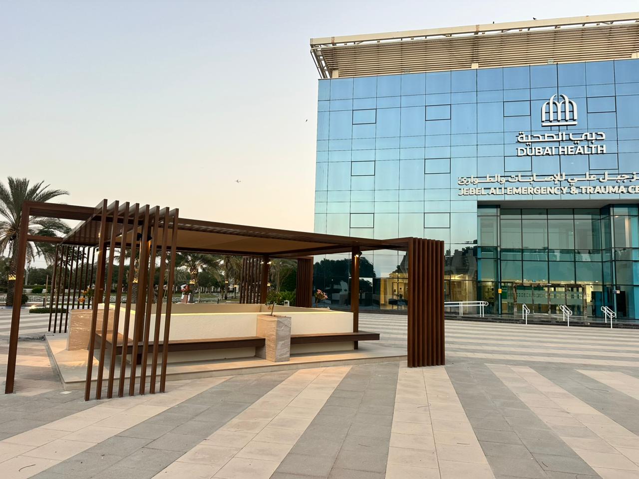 Pergola installation at Dubai Industrial City Head Office - Image 4