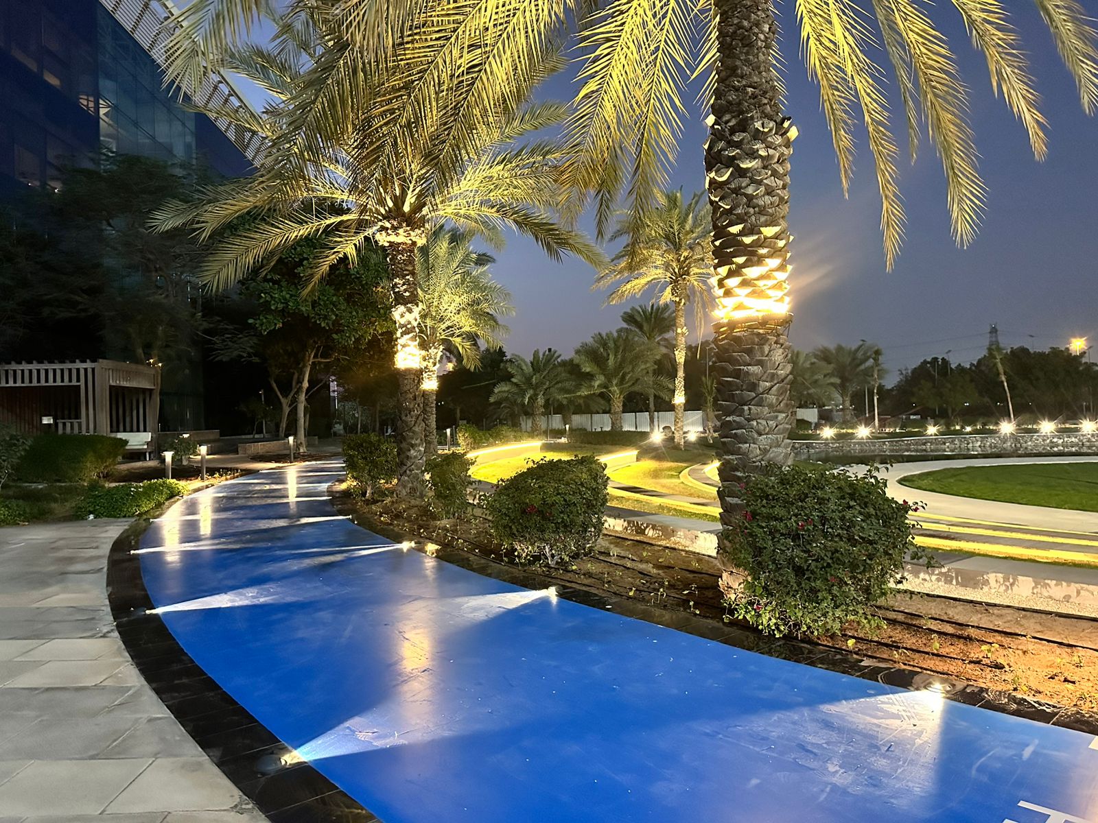 PU jogging track installation at Dubai Industrial City Head Office - Image 2