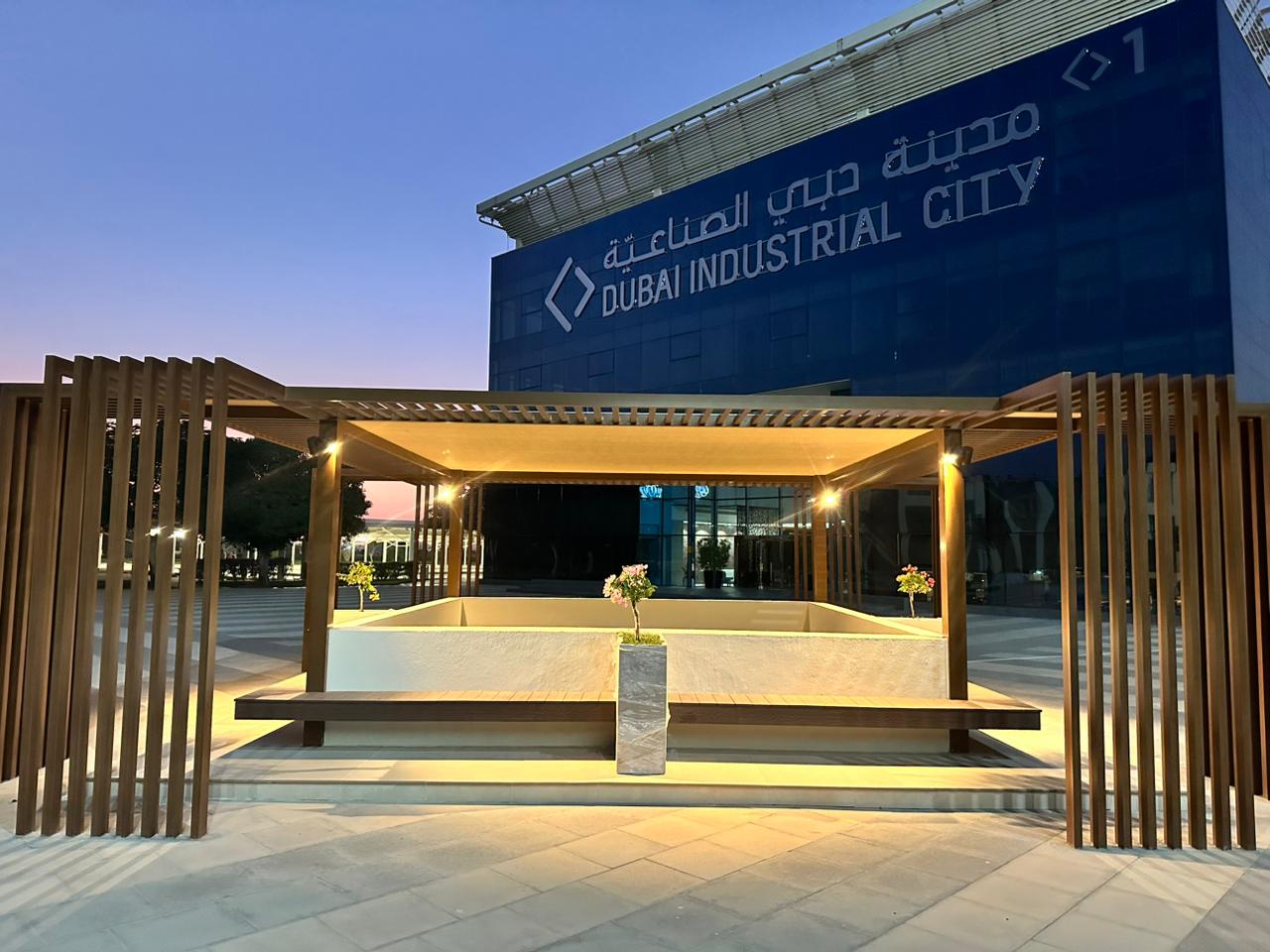 Pergola installation at Dubai Industrial City Head Office - Image 3