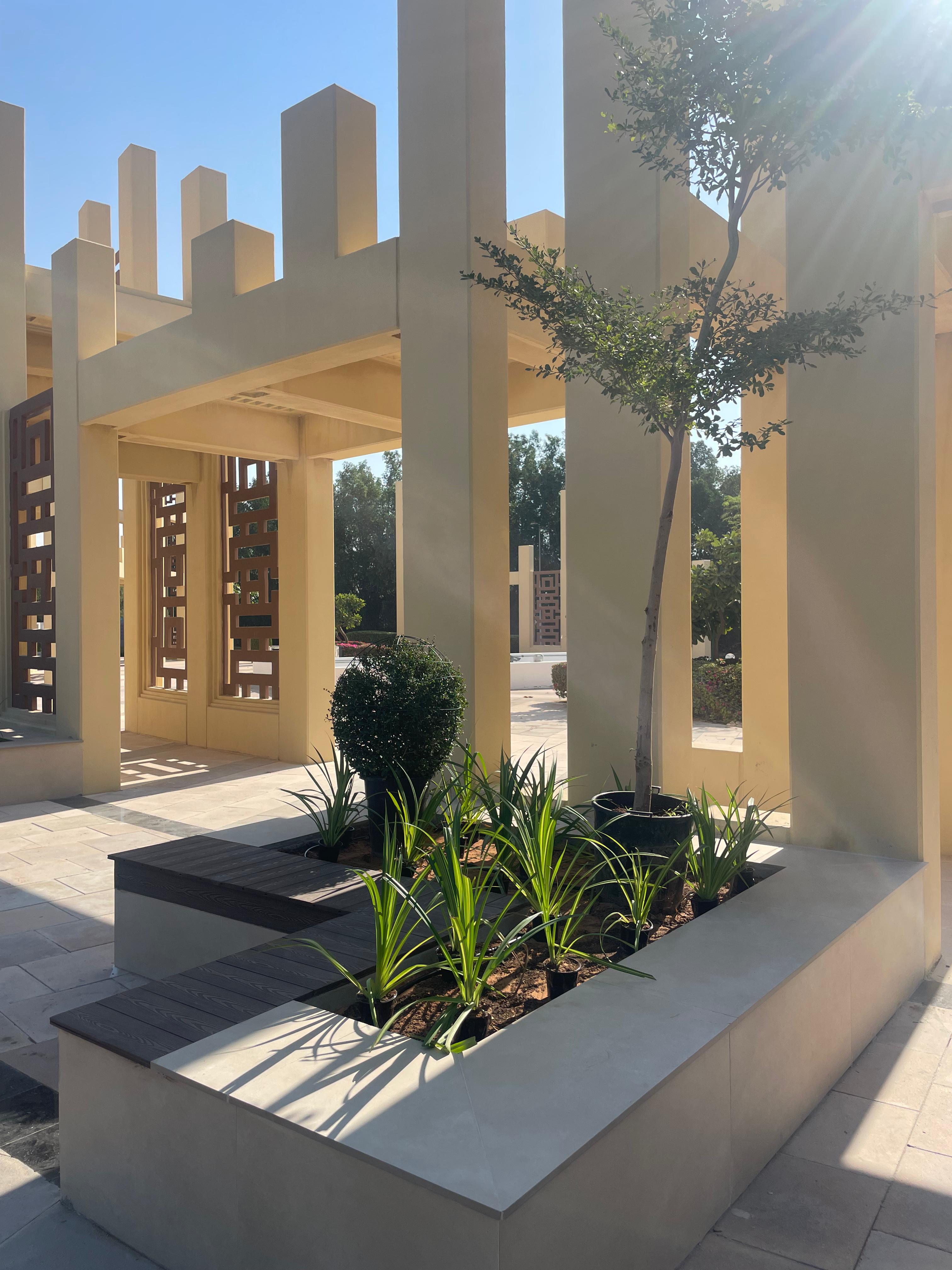 Dubai Industrial City Head office -Custom Outdoor Planters Design and Construction