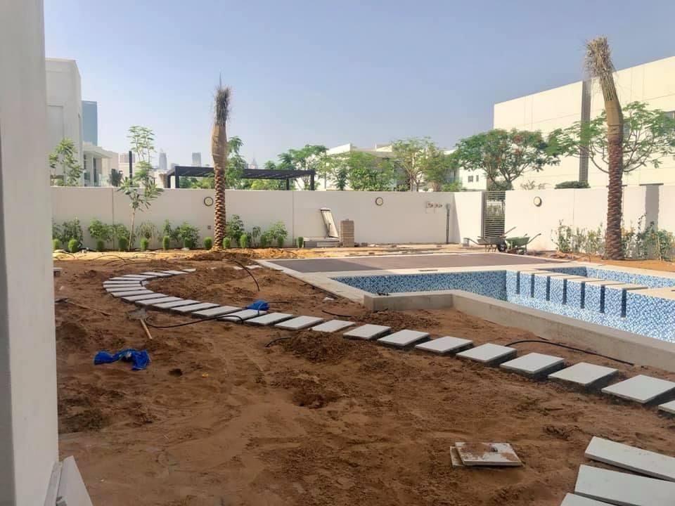 Villa swimming pool construction and landscape project in Mohammed Bin Rashid City Dubai - Photo 3