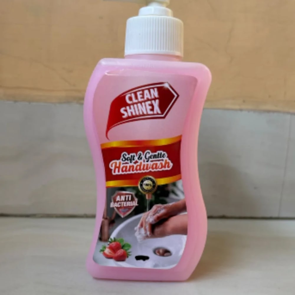 Clean Shinex Soft & Gentle Antibacterial Handwash (Strawberry Scent)  – Hydrating & Nourishing Hand Soap- 500ml - 24 pieces Cartoon - image 2