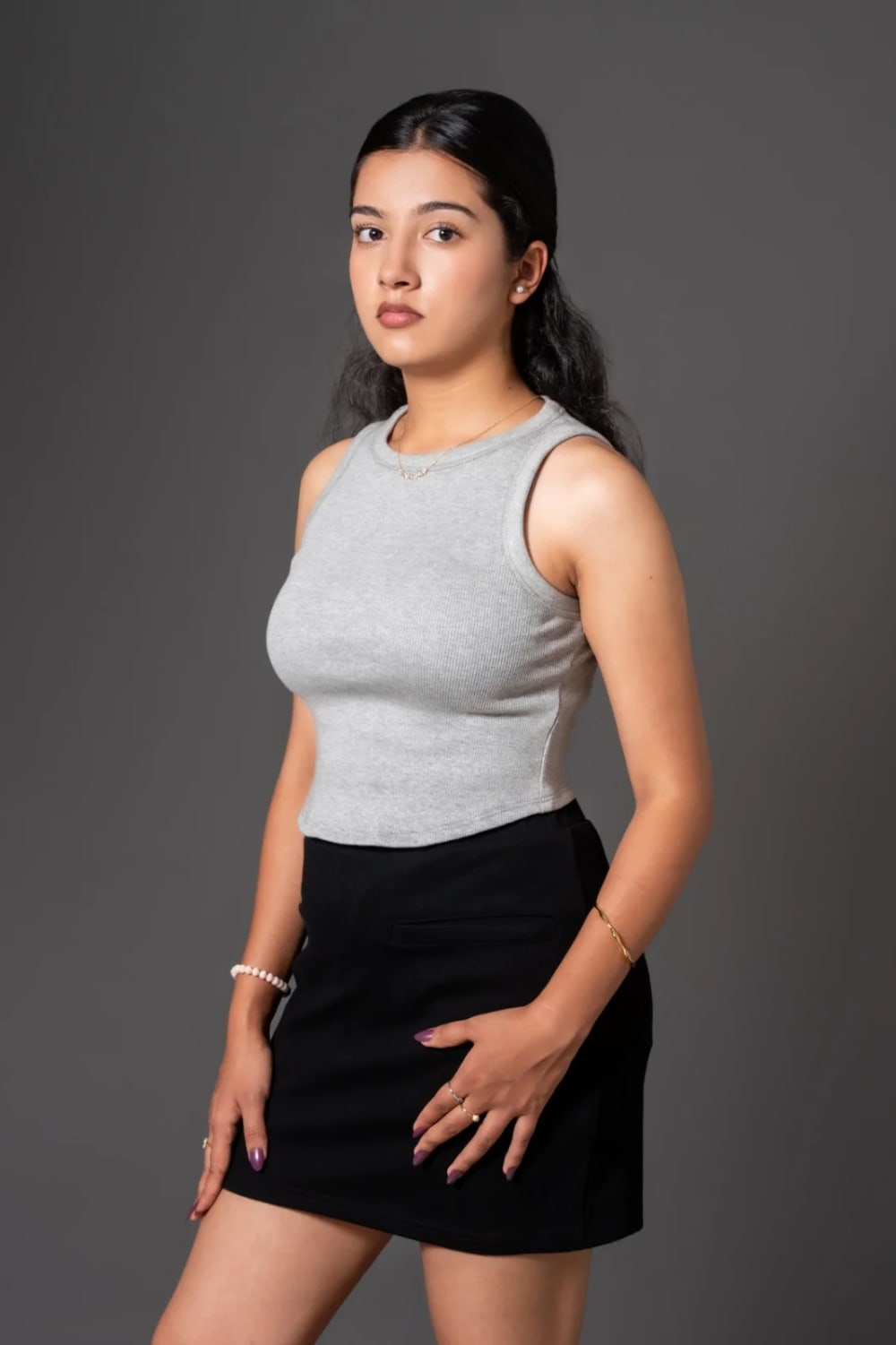 Ribbed Sleeveless Crop Top - image 2