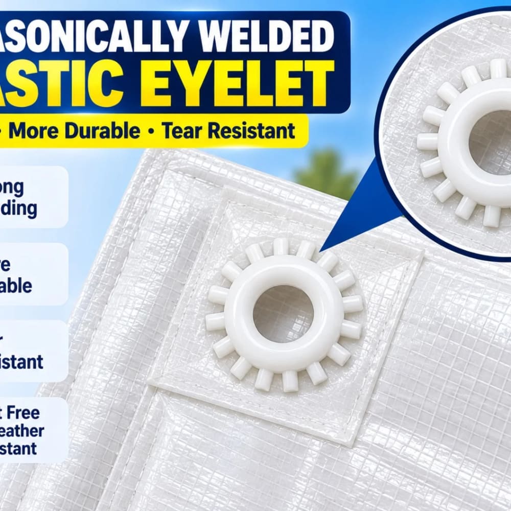 Waterproof Tunnel Plastic/Silpaulin 90 GSM  15x18 ft White Tripal/Tarpaulin | Cross-Laminated Tarpaulin | Tunnel Tripal | Tunnel Tarpaulin | Tripal - image 2