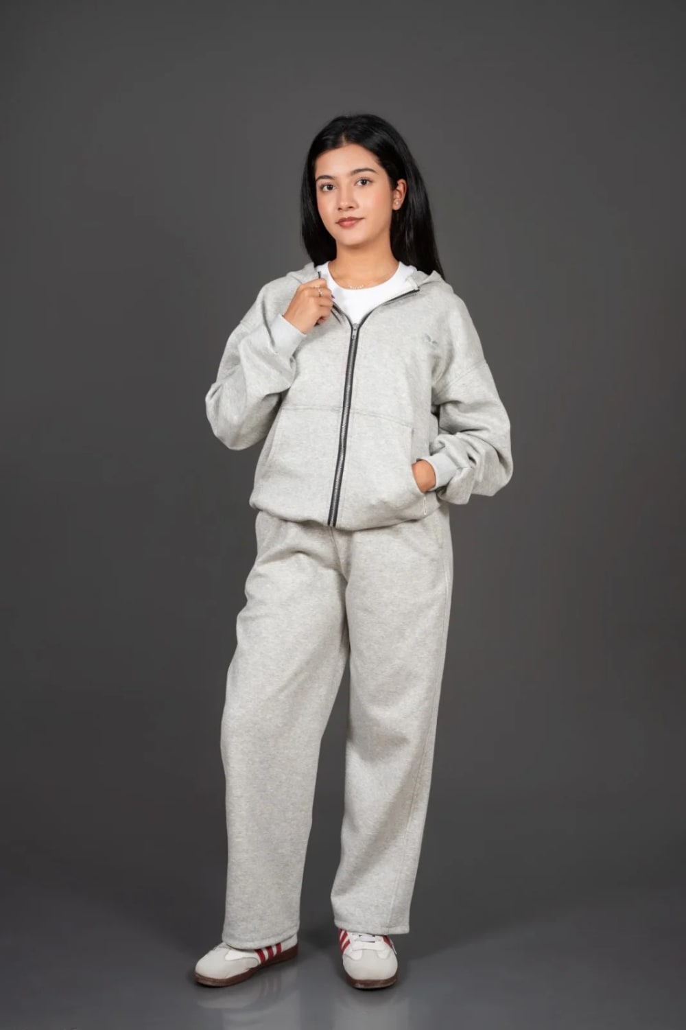 Zipper Hoodie & Trouser Set - image 3