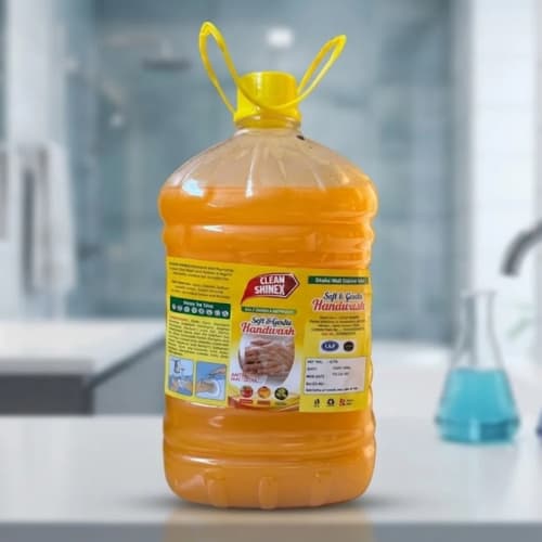 Clean Shinex Soft & Gentle Liquid Handwash (5 Liters) – Antibacterial & Germ Protection_ 24 pieces Cartoon - image 1