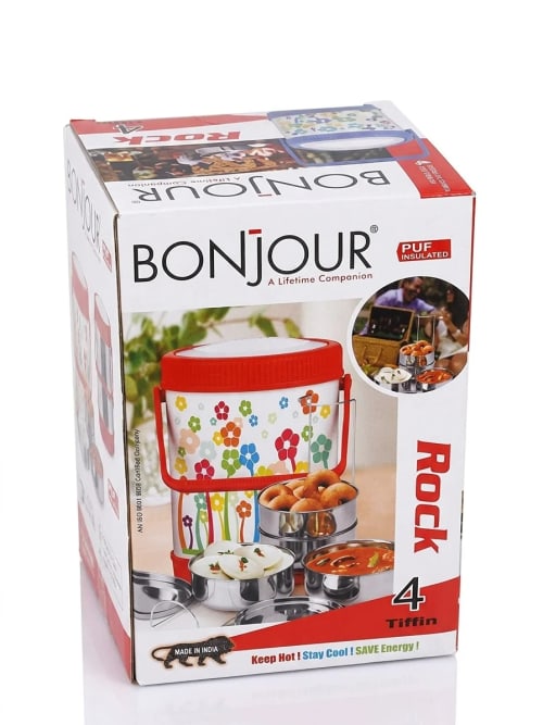 Bonjour Rock 4 Insulated Tiffin Box