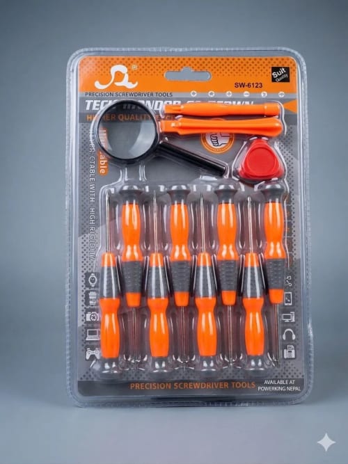 Precision Screwdriver Tools Set with Magnifying Glass (SW-6123)