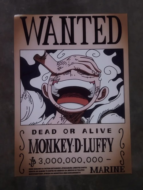 Luffy Wanted Poster (Gear 5 Edition) | One Piece Anime Poster - image 1