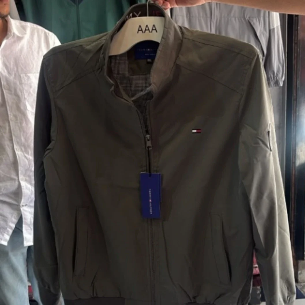 Tommy Hilfiger Men's Olive Green Lightweight Bomber Jacket - image 2