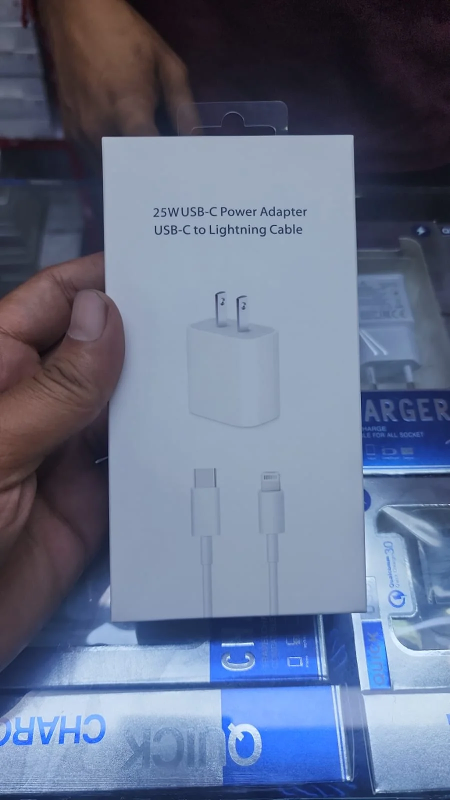25W USB-C Fast Power Adapter and USB-C to Lightning Cable Charger Combo Set - image 2