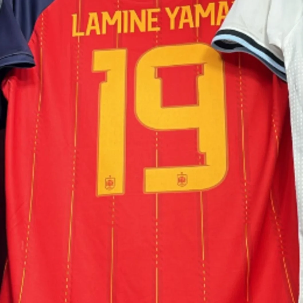 Spain #19 Lamine Yamal Fan Edition Soccer Jersey - image 2