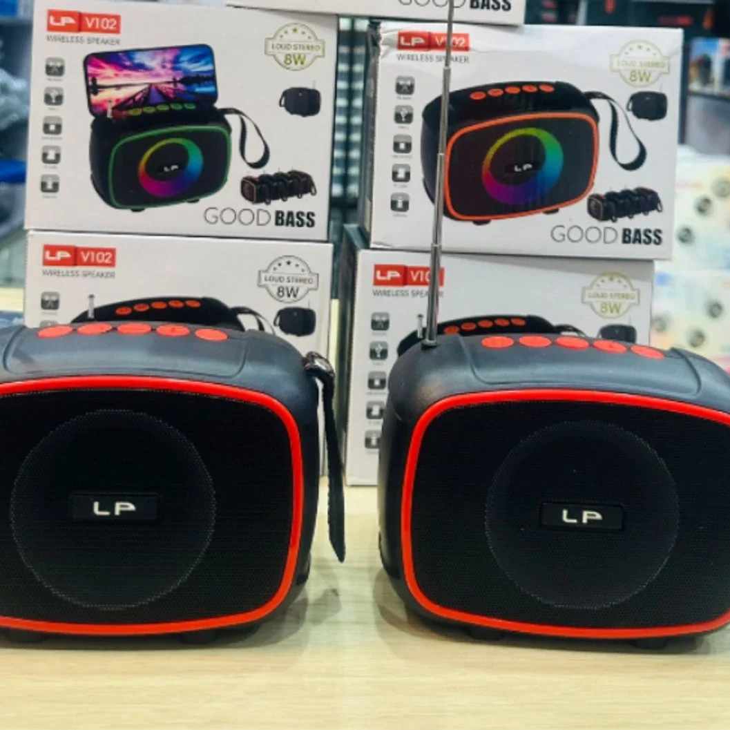 LP V102 Portable Wireless Bluetooth Speaker with FM Radio, USB/TF Card Support & 8W Stereo Sound - image 2
