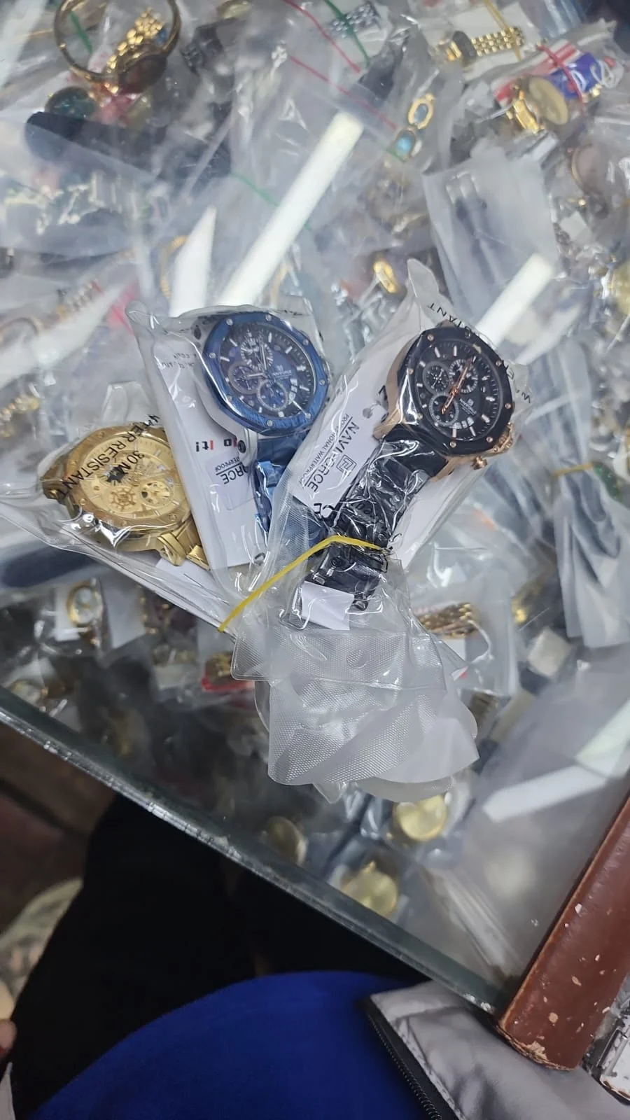 Naviforce Men’s Luxury Stainless Steel Watch Collection (Gold Skeleton, Deep Blue & Rose Black Chronograph) - image 2