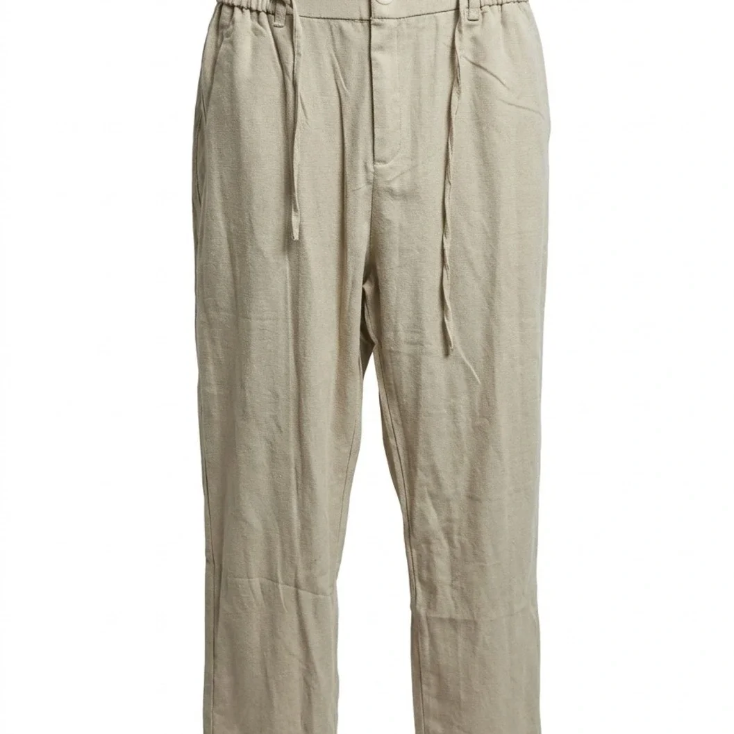 Light Beige Relaxed-Fit Pants - image 2