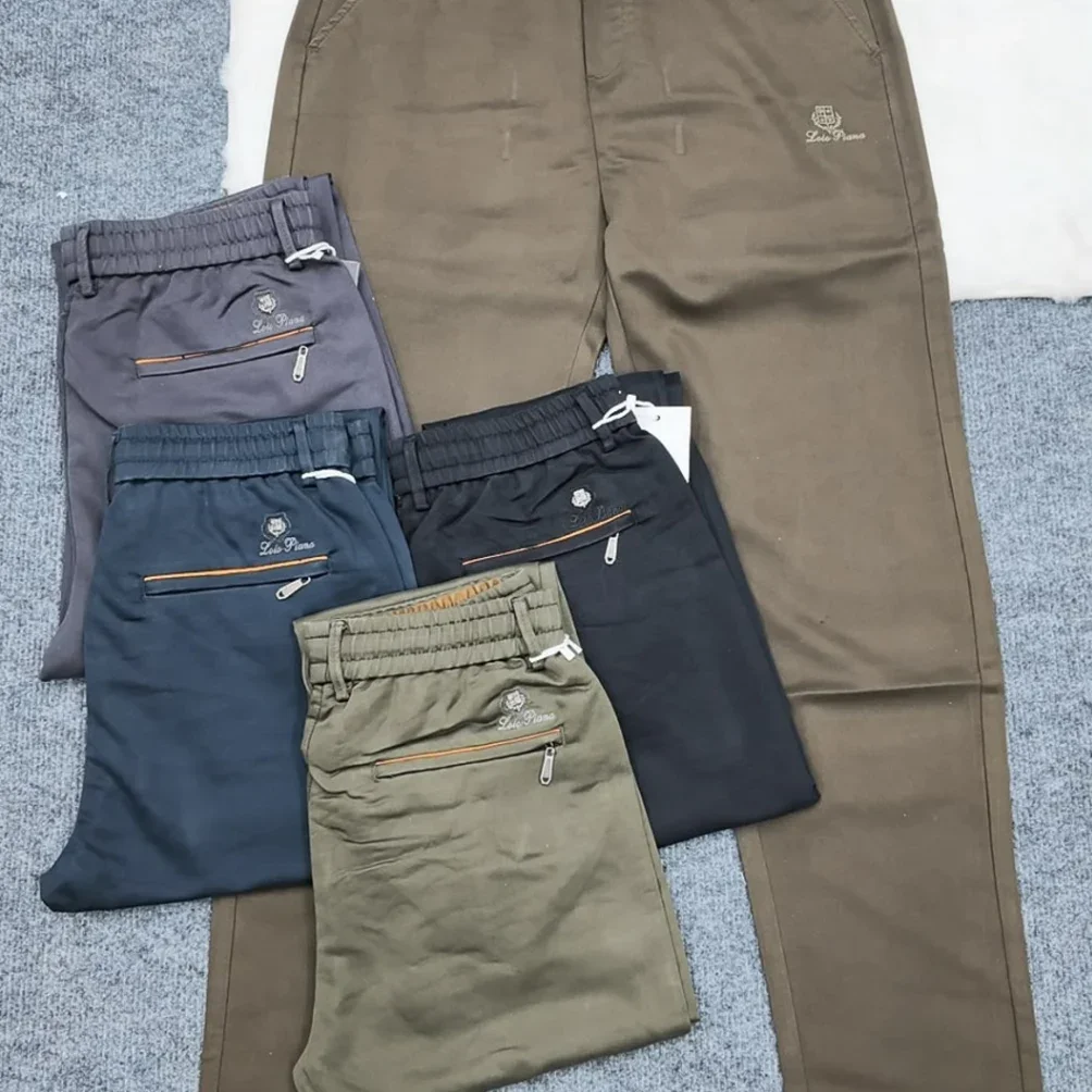 Men's Casual Elastic Waist Drawstring Stretch Trousers - image 2