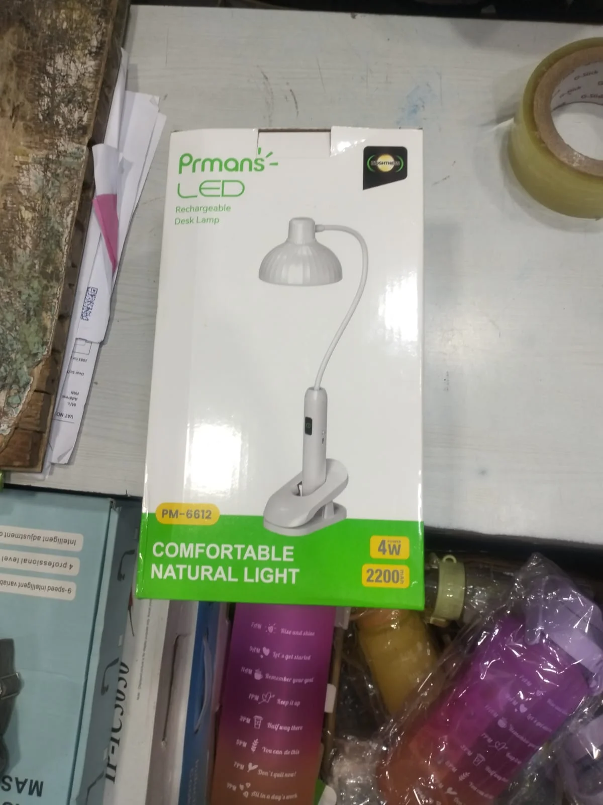 Prmans | Rechargeable LED Desk Clip Lamp, PM-6612, White - image 2