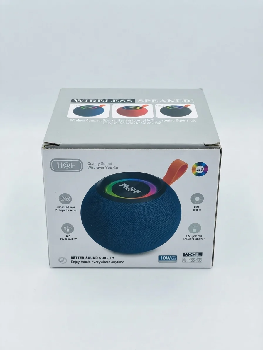 H@F HBS-108 Wireless Speaker (10W, LED Light, TWS) - image 6