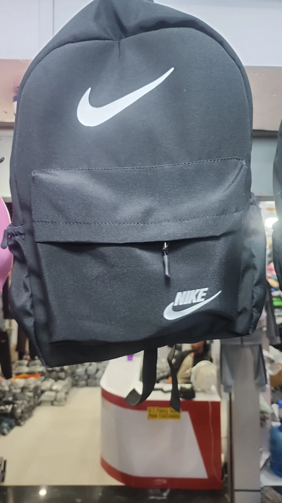 Nike Branded Dual Logo Black School & Casual Backpack - image 2