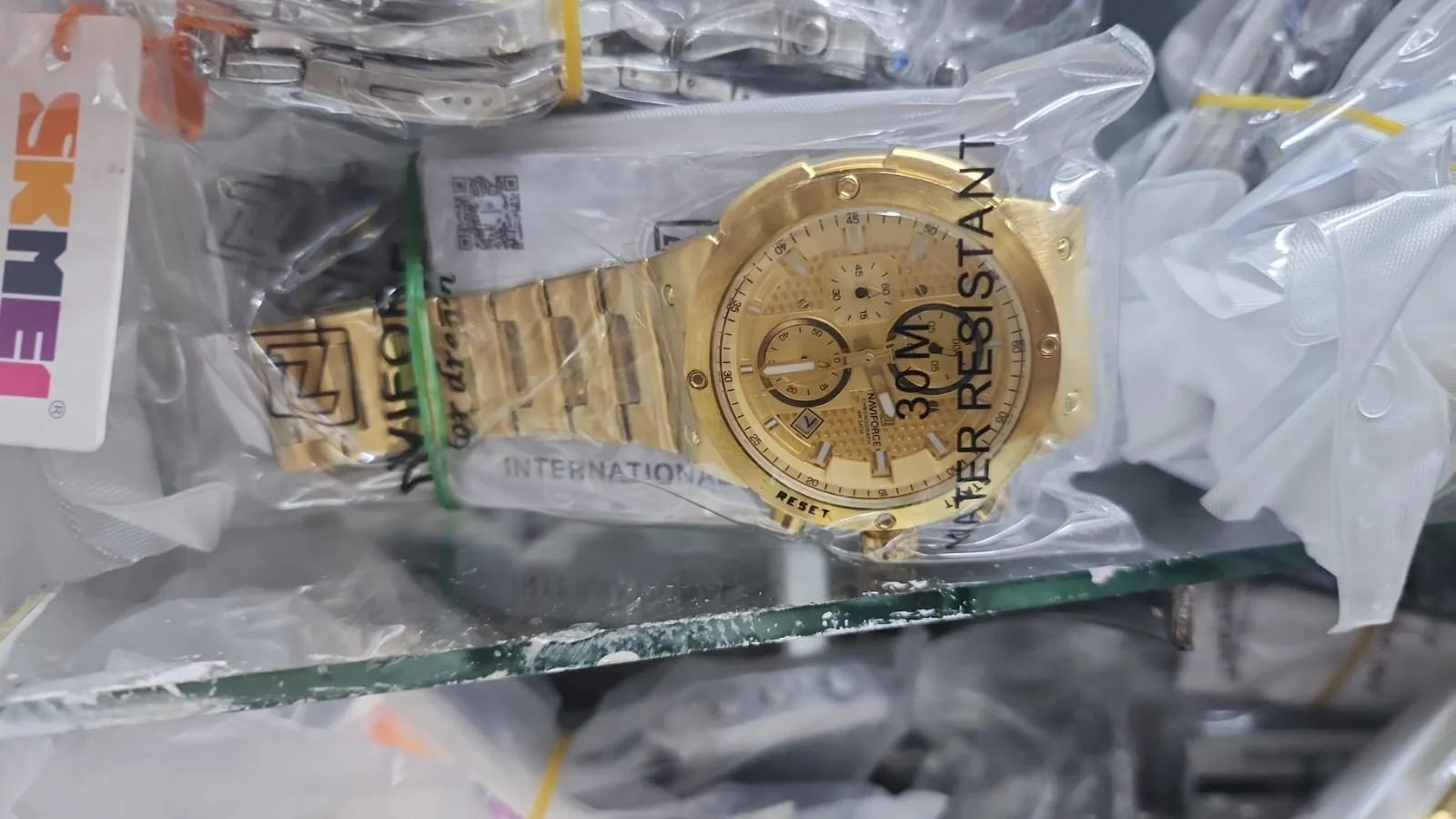 Naviforce Luxury Gold Chronograph Men's Stainless Steel Watch - image 2