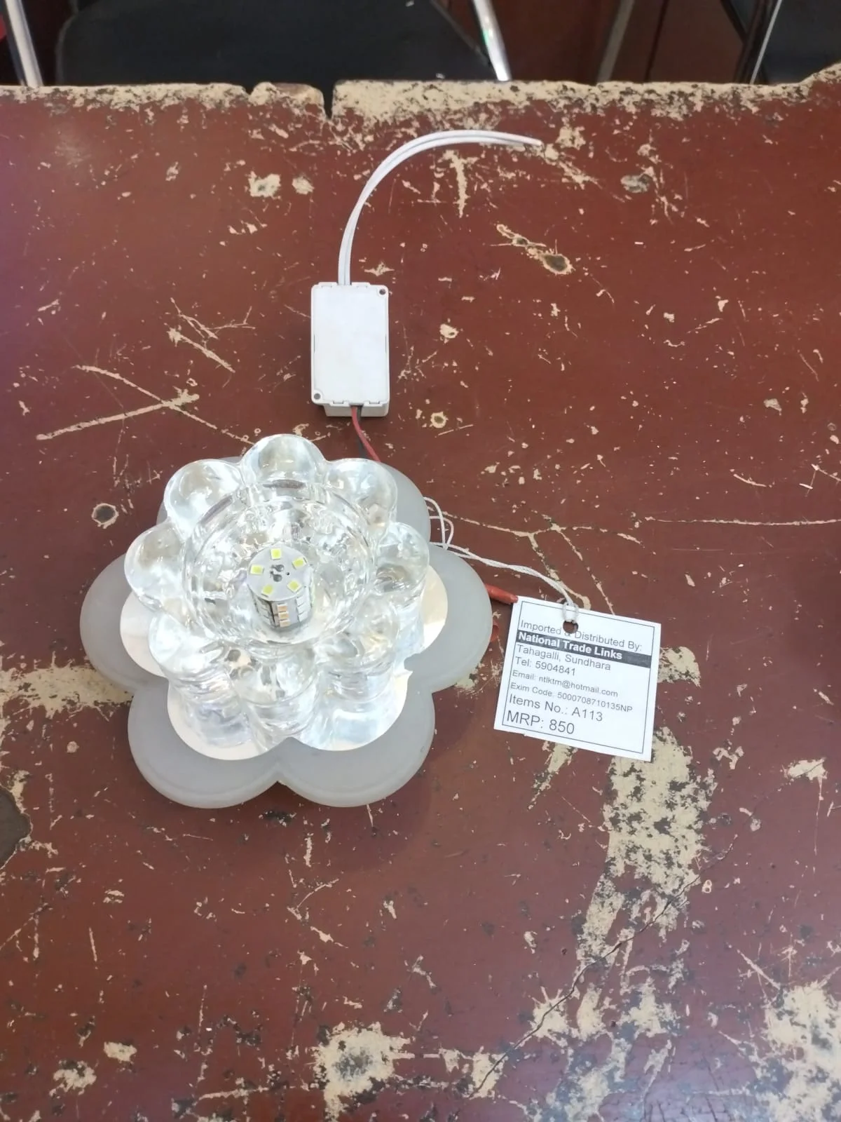 Elegant Lotus Crystal Flush Mount LED Ceiling Light - image 2