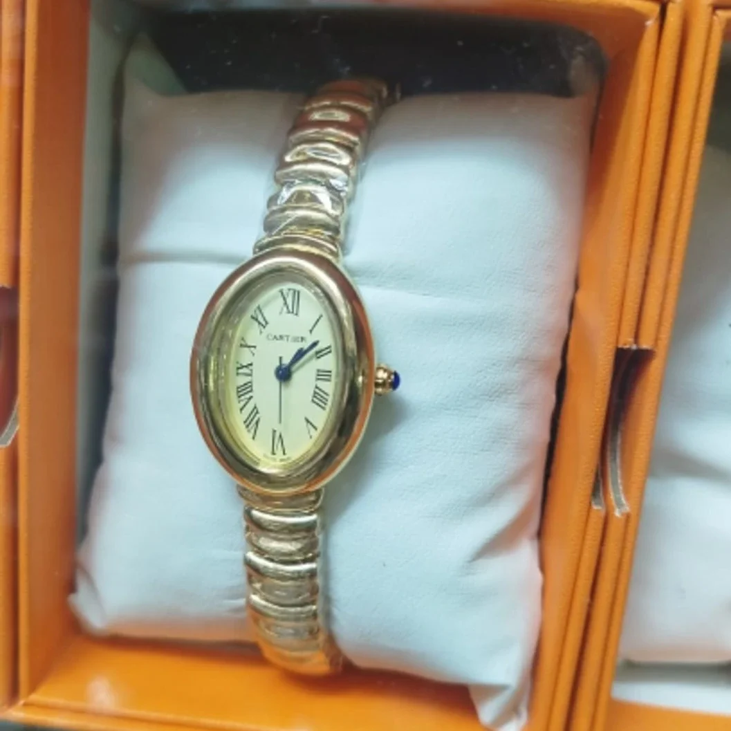 Cartier Gold-Tone Oval Women's Watch - image 2
