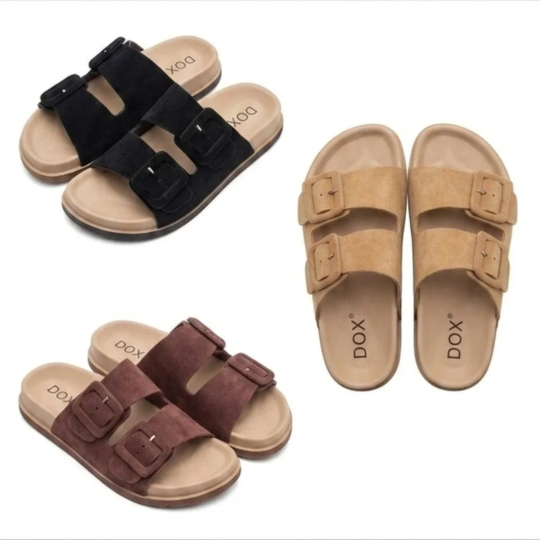 DOX Women's Double Strap Suede Platform Sandals - image 2