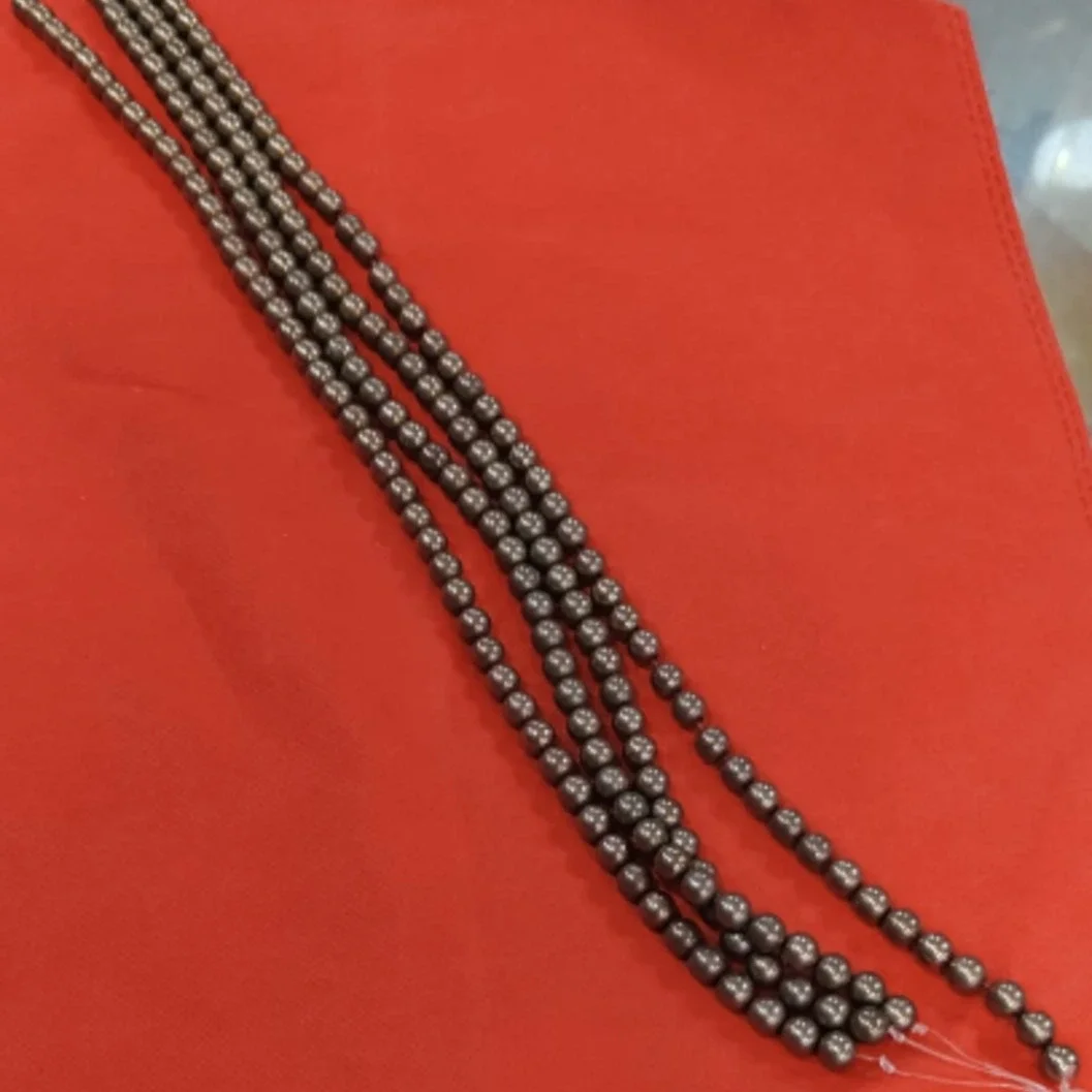 Premium Metallic Hematite Bead Strands – Polished Faceted Finish-Pyrite - image 2