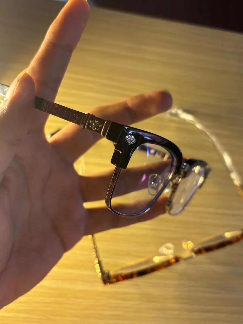 Luxury Gothic Classic Clubmaster Glasses - image 2