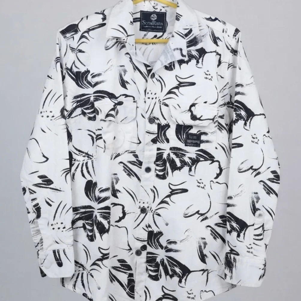Premium Boys' Abstract Black & White Patterned Casual Shirt (Ages 1-10 Years) - image 2