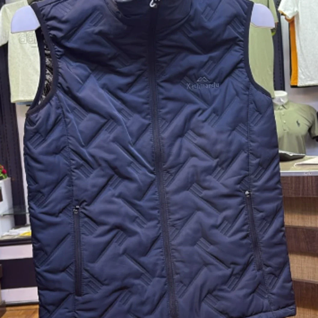 Quilted Sleeveless Vests – Navy, Gray & Black Jacket - image 3